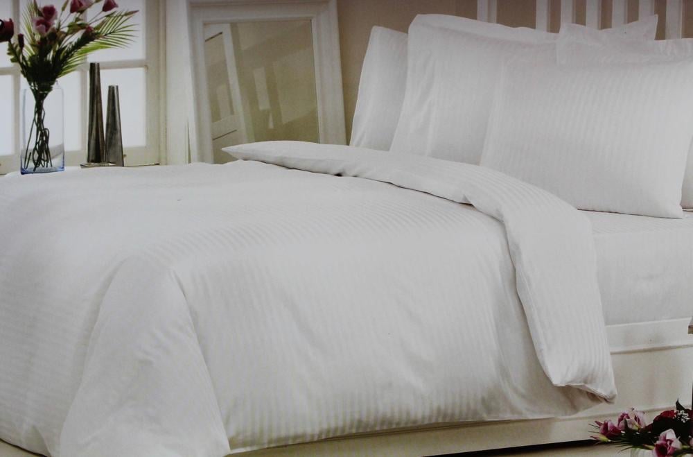 Комплект постельного белья Ozdilek сатин страйп евро 9980122 Молочный (DR012802)