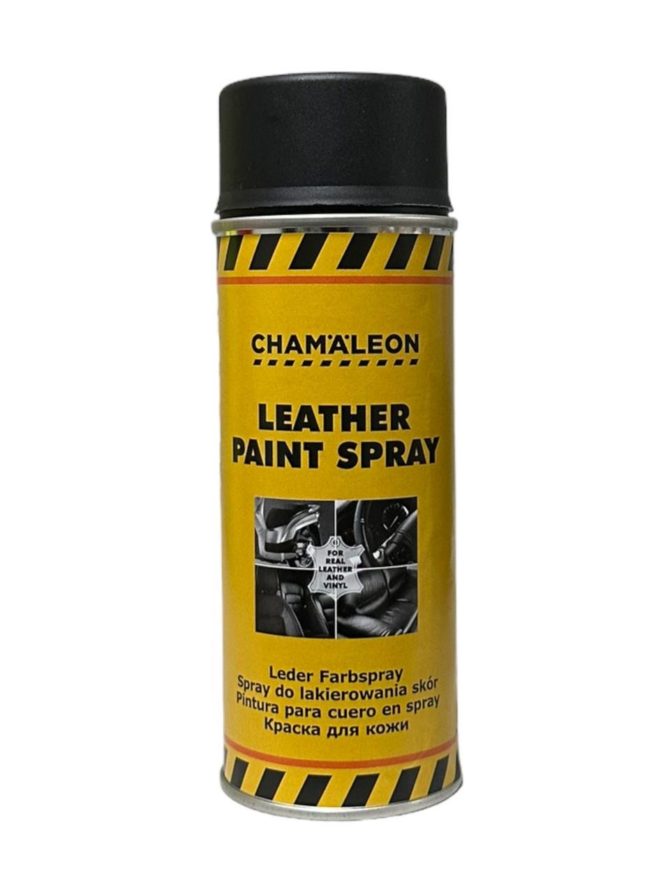 Краска для кожи Chamaleon Leather Paint Spray 400 мл Черный