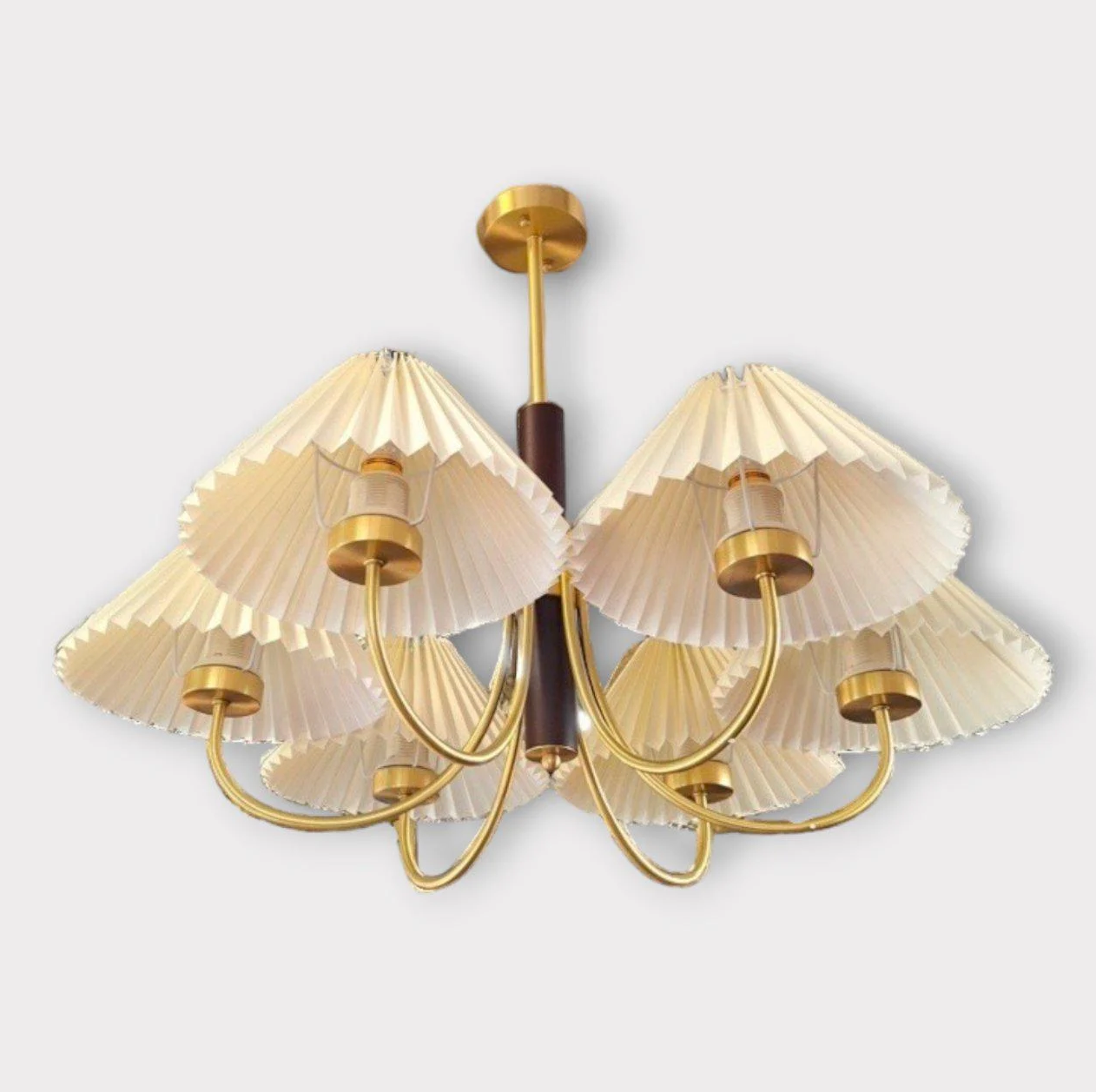 Люстра LED Колокол 6006 на 6 плафонов Золотой