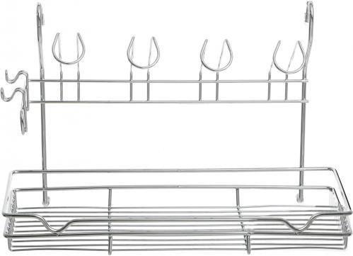 Полиця для склянок та чашок Sakura з гачками Хром (KS-2055)