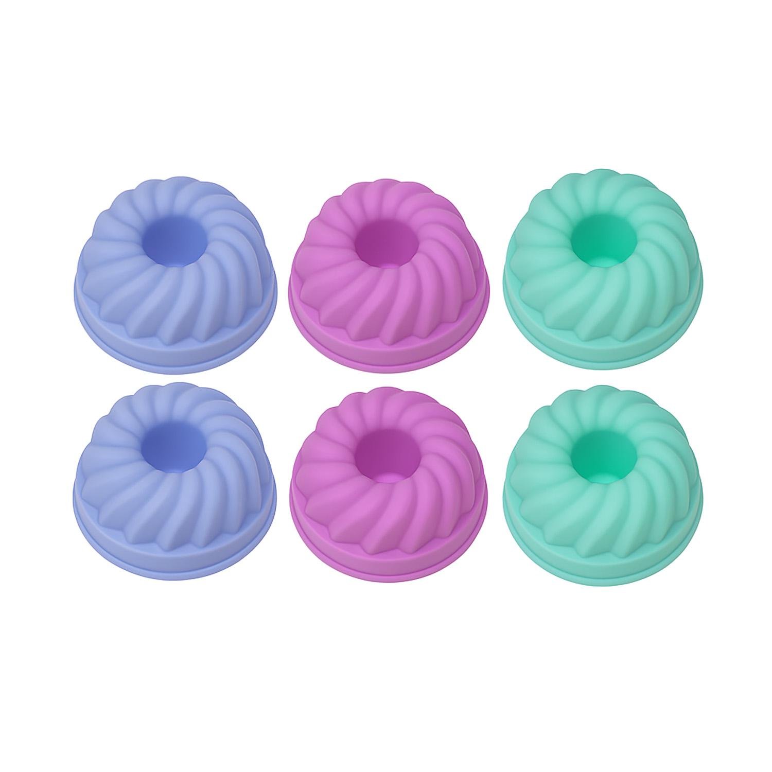 Набір форм силіконових A-PLUS для випікання кексів/мафінів/мінітортиків 6 шт. (87727)