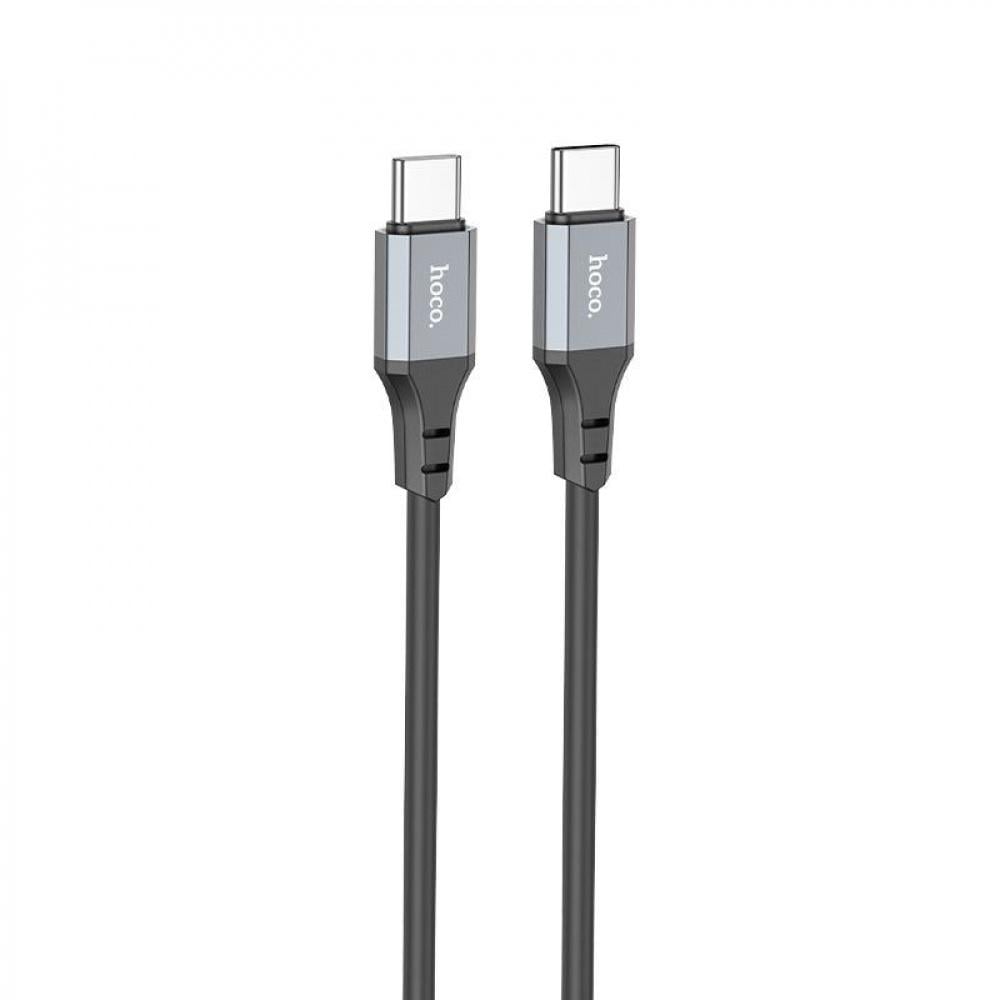 Кабель Hoco X86 Spear Silicone Type-C to Type-C 60 W 1 м Черный (38110 black)