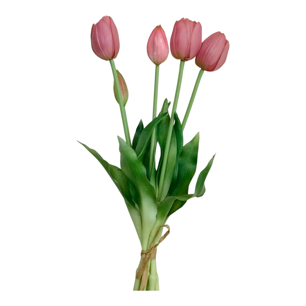 Искусственный тюльпан LUX 3+2 бутона 40 см латекс Пудровый