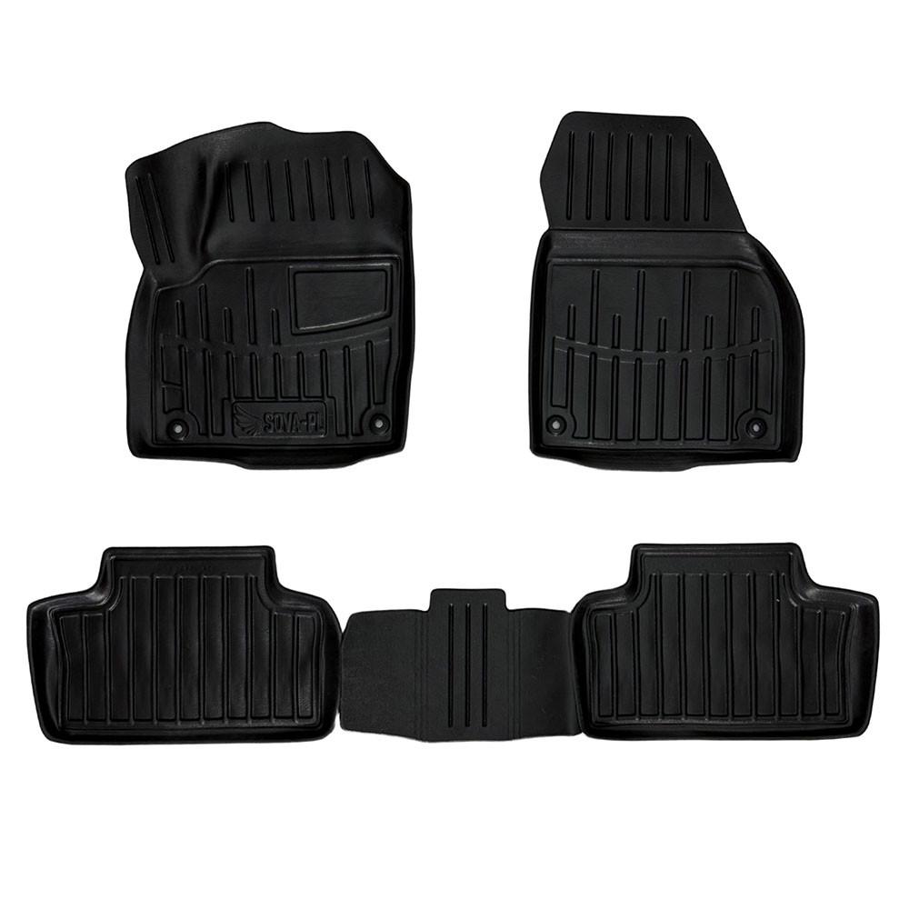 Килимки в салон SOVA-PL для Land Rover Range Rover Evoque L538 2011-2018 гумові 4 шт. Чорний (28800554)