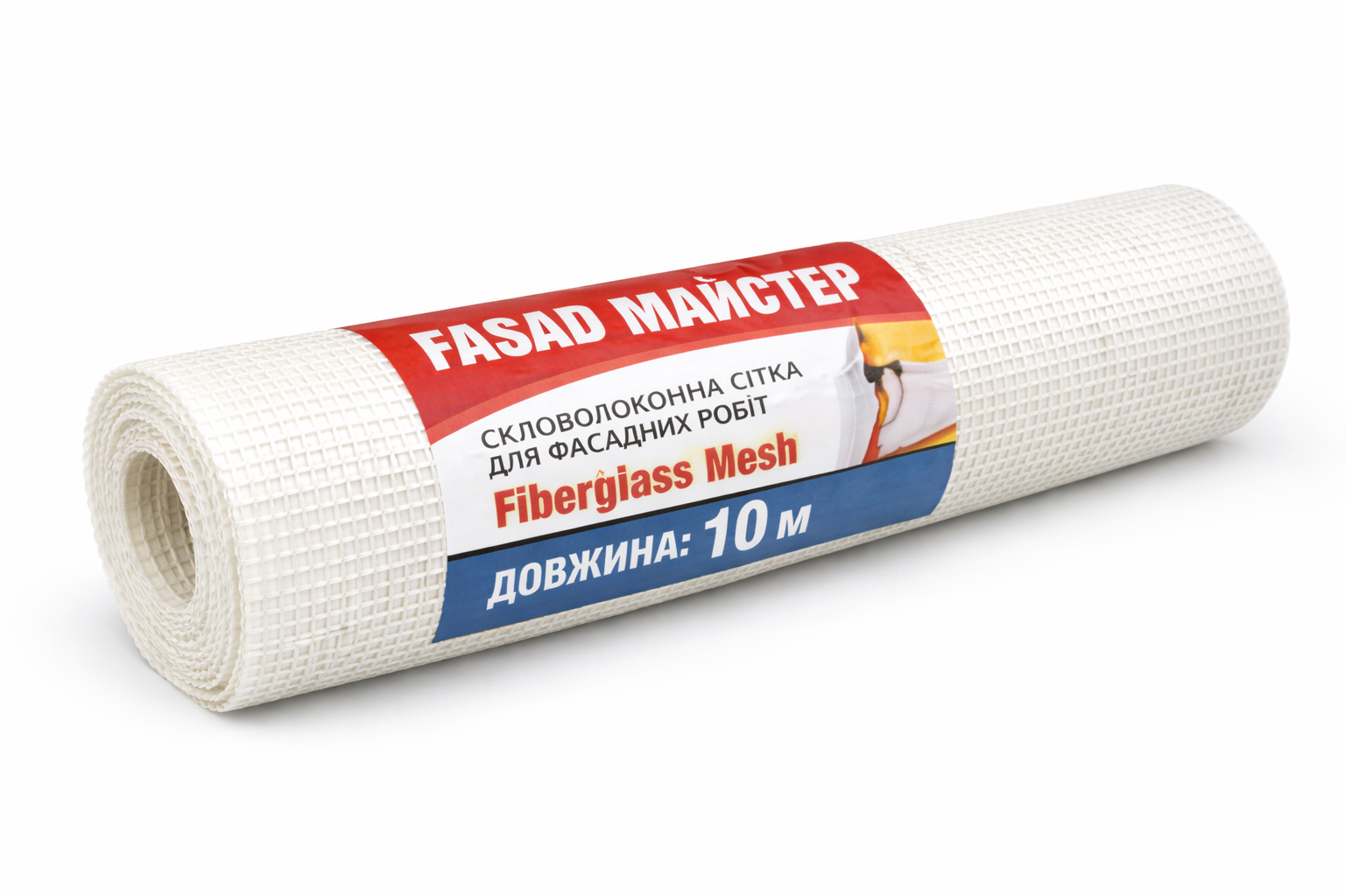 Сетка фасадная стекловолоконная Мастер М75 TYPE 1 для армирования стен и штукатурки 1×10 м (1002)