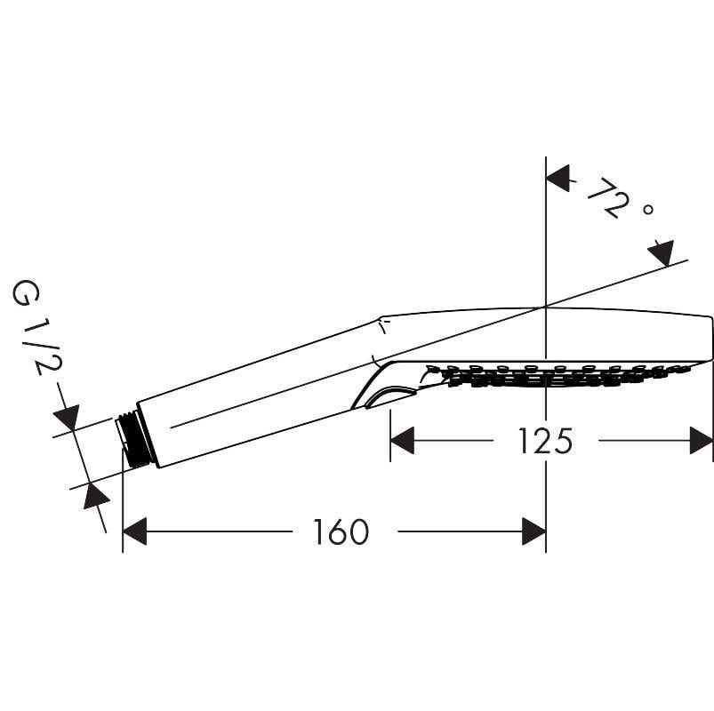 Душова лійка Hansgrohe Raindance Select S 26530700 з кнопкою 125 мм Білий (125682) - фото 2