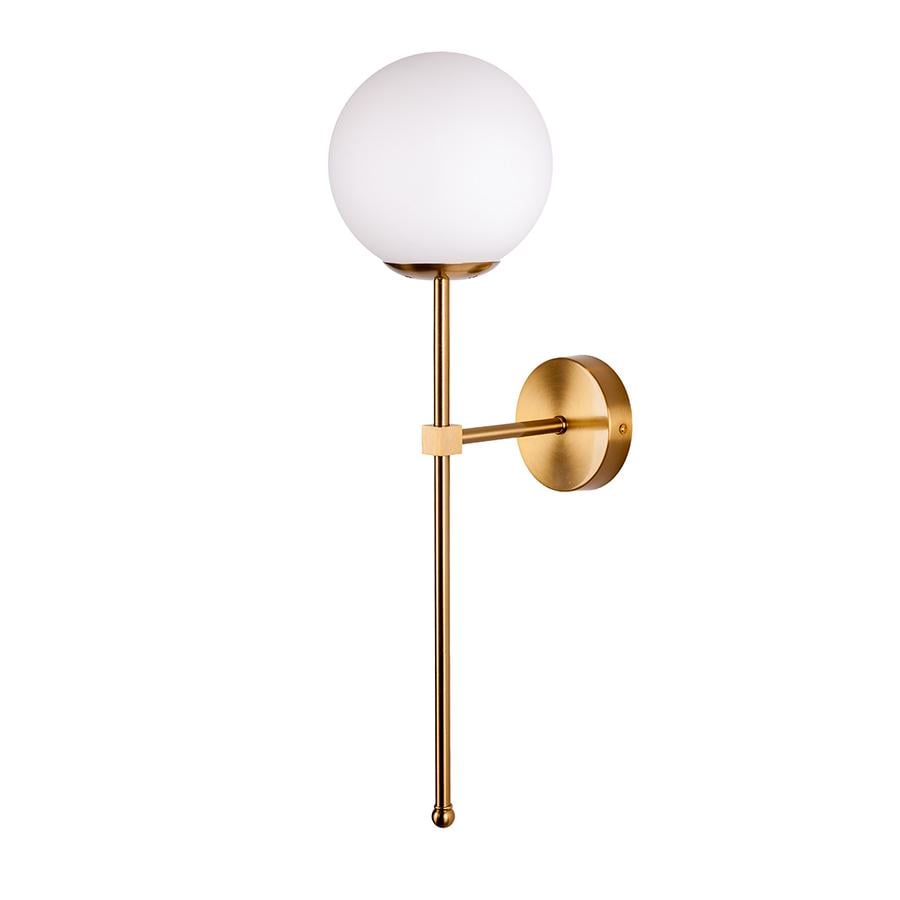 Светильник настенный шар Levistella 999W2501F-1 BRZ/WH плафон белый Бронза