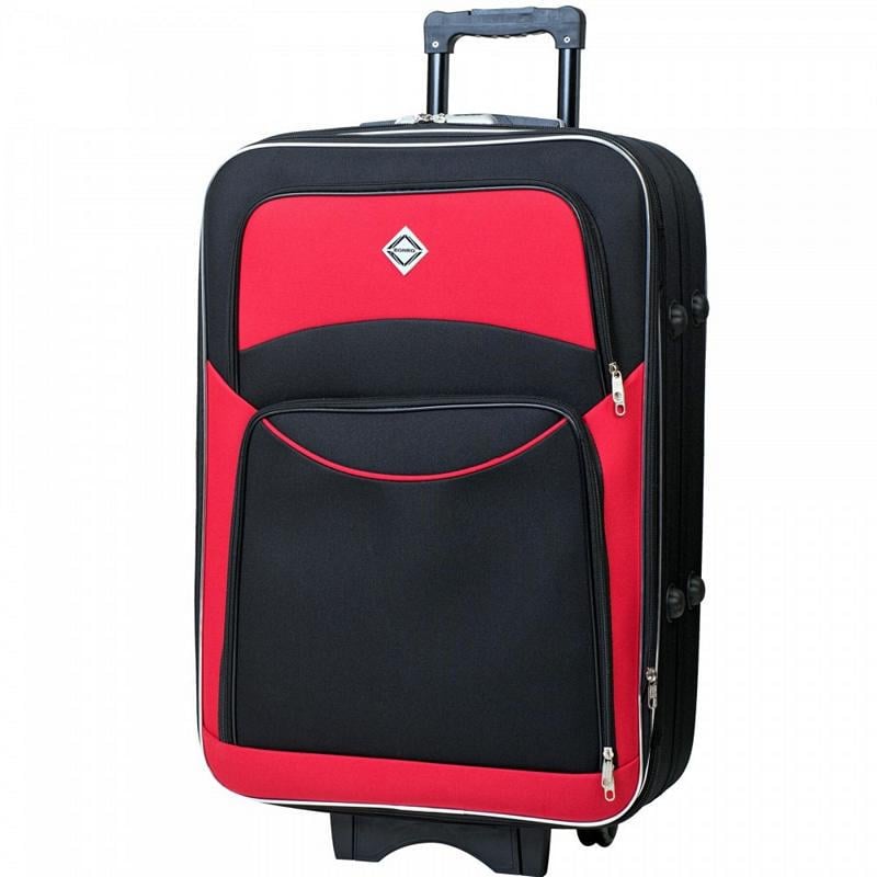 Набір валіз з тканини 005 2 шт. середня/велика на колесах Чорно-червоний (348490) - фото 2 Набір валіз з тканини 005 2 шт. середня/велика на колесах Чорно-червоний (348490) - фото 2
