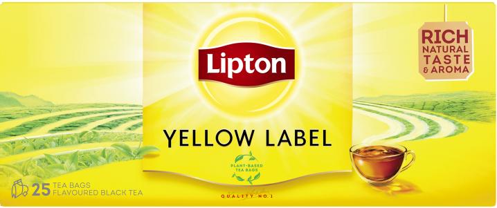 Чай Lipton Yellow Label чорний у пакетиках 25 шт. (13884)