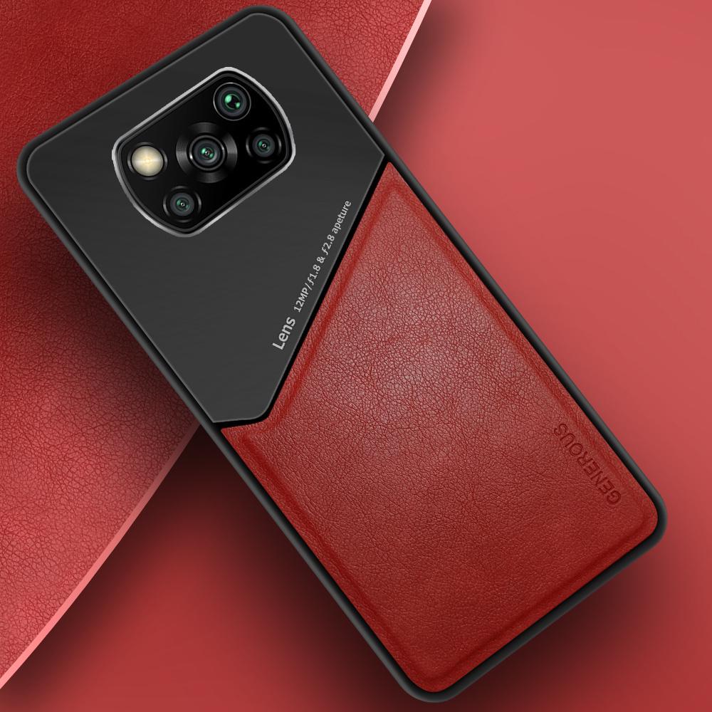 Комбінований чохол Generous на Xiaomi Poco X3 Red (20018-2D)