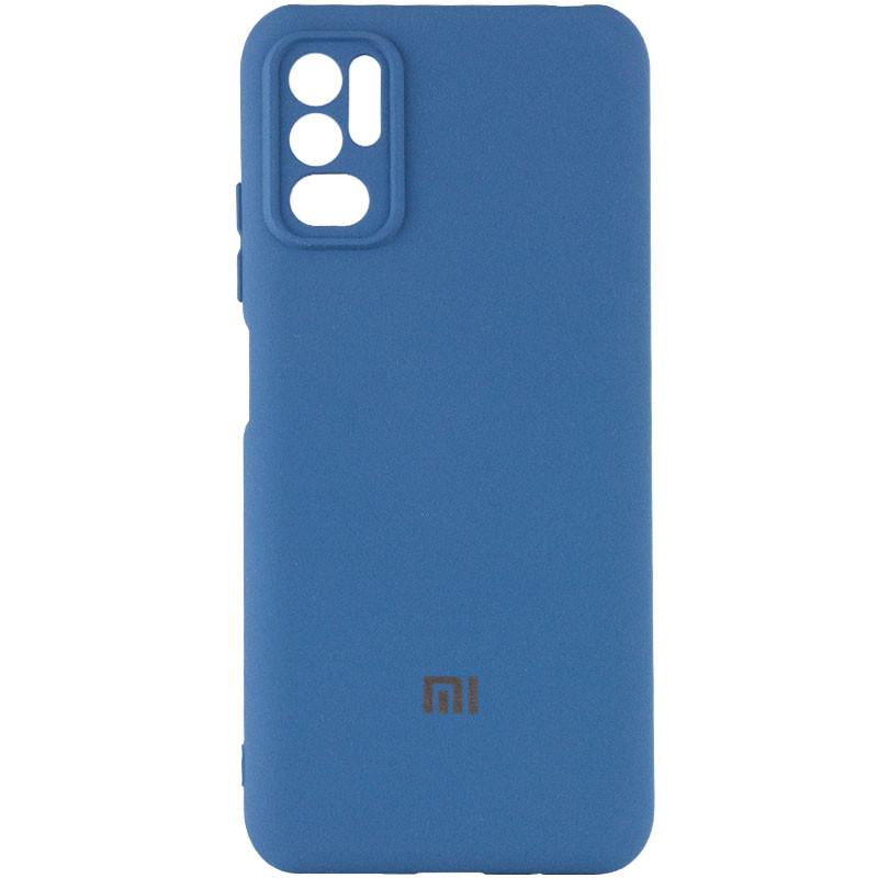 Противоударный чехол Silicone Cover My Color Full Camera (A) для Xiaomi Redmi Note 10 5G / Poco M3 Pro Синий / Navy blue