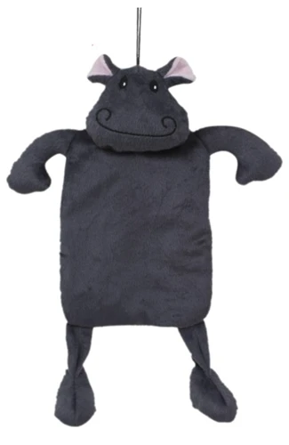 Игрушка PAPILLON бегемот из плюша для собак с пискавкой и шуршанием 35 см Серый (140048)