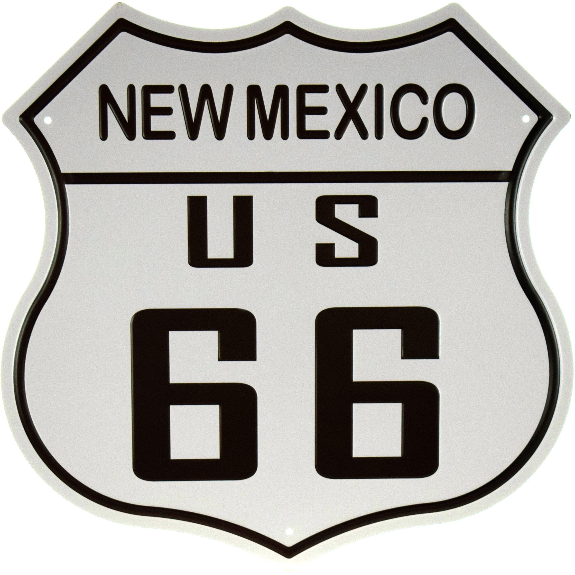 Табличка металлическая Нью-Мексико США 66/Mexico US 66 30x30 см