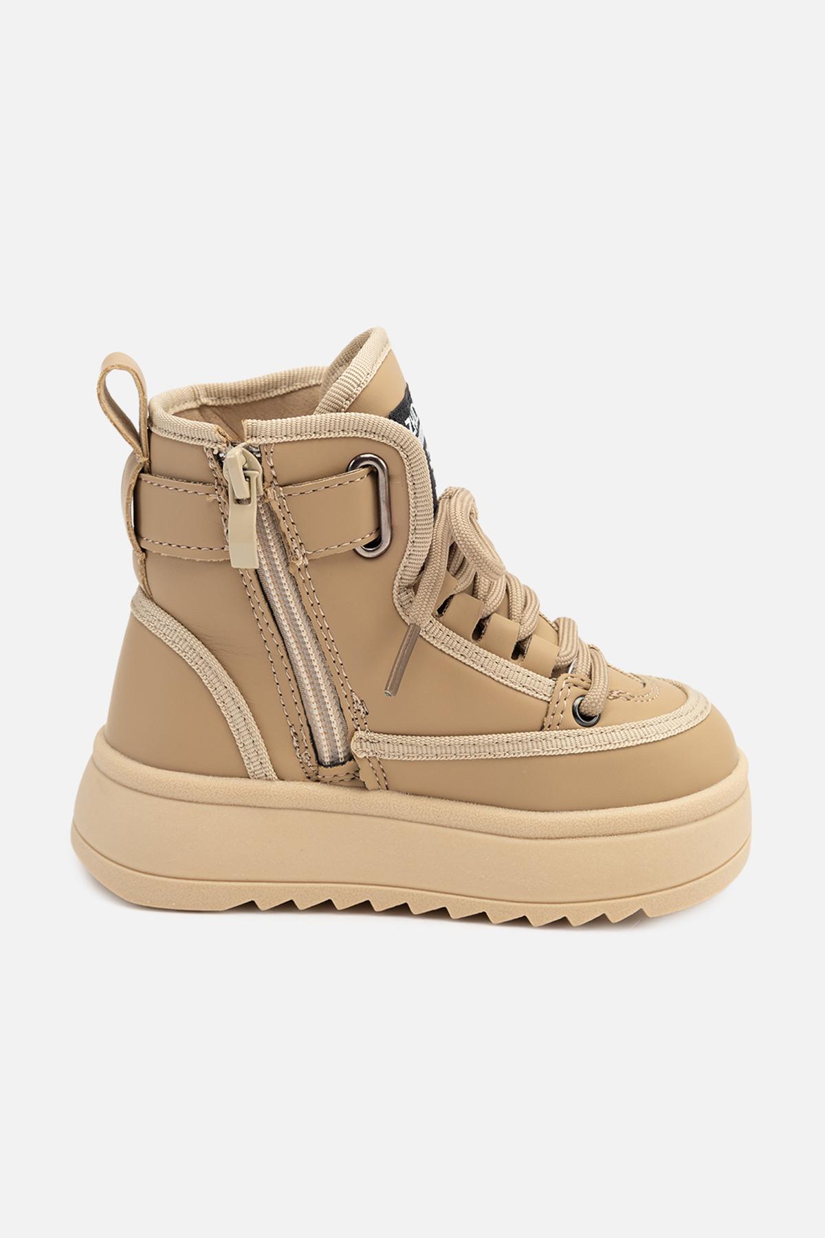 Черевики дитячі зимові ЦБ-00264419 для дівчинки р. 25 Бежевий (29086131) - фото 2