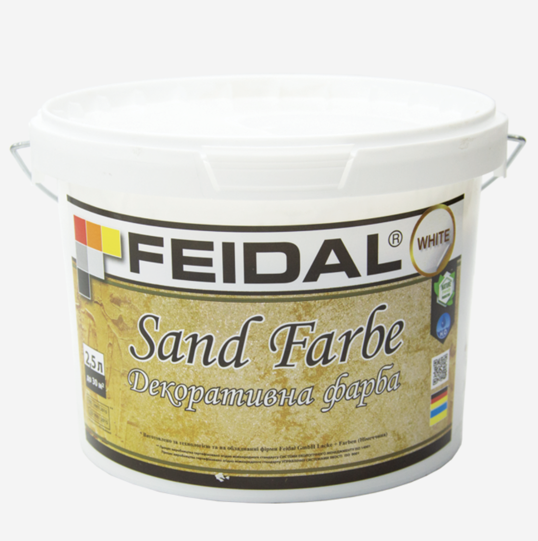 Фарба декоративна інтер'єрна Feidal Sand Farbe 2,5 л Білий (27581770)