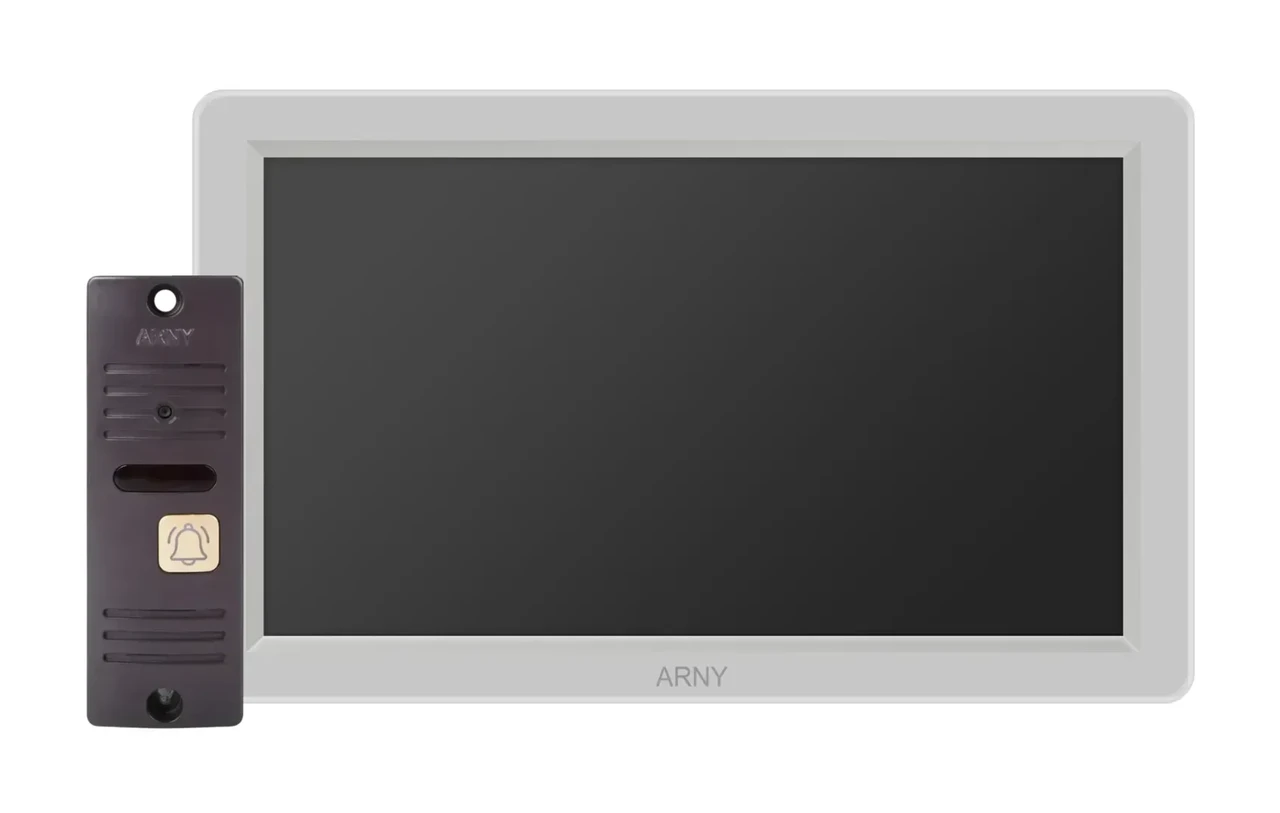 Комплект видеодомофона мультиформатный ARNY AVD-7012FHD AVD-712FHD 2Мп 7'' IPS + AVP-05 2Мп 74° Light-gray/Brown