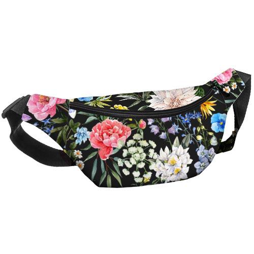 Сумка-бананка через плечо и на пояс Presentville Bumbag Букет с пионами 27х16 см (BB_22S005_BL) Сумка-бананка через плечо и на пояс Presentville Bumbag Букет с пионами 27х16 см (BB_22S005_BL)