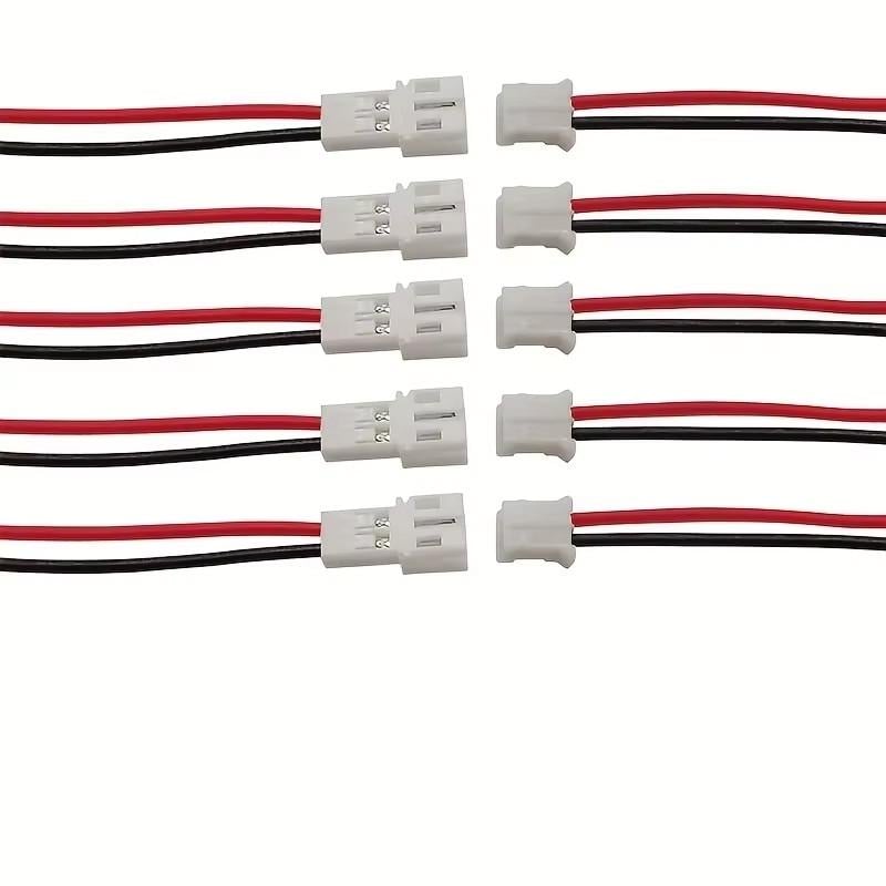 Разъем-коннектор Micro JST PH 2,0 2 pin с проводами 5 пар 10 эл. мужской PH-P/женский PH-R (1719)