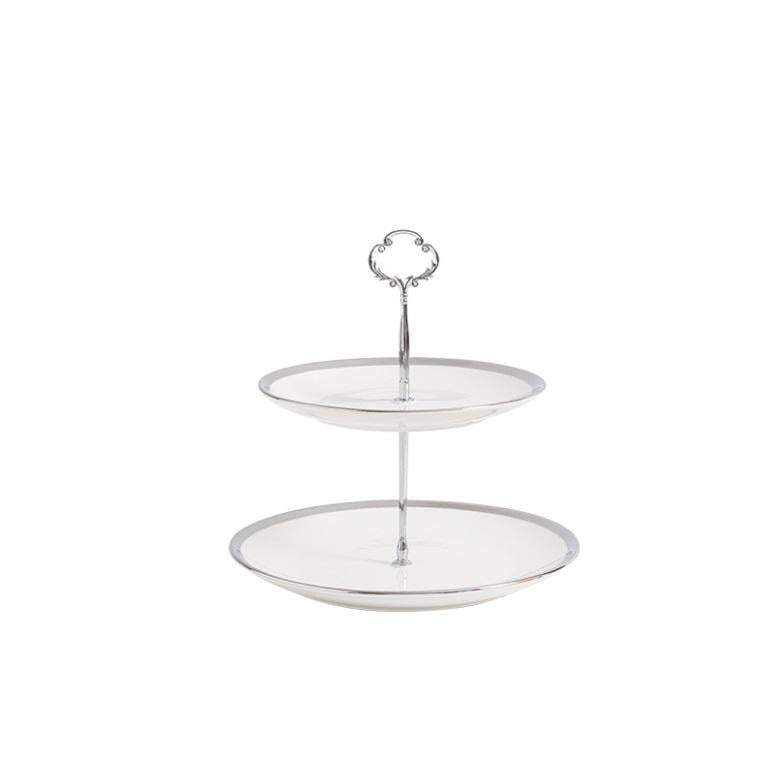 Фруктовница 2-х ярусная 14814 20.4х25х25 см Серебристый (4995135)