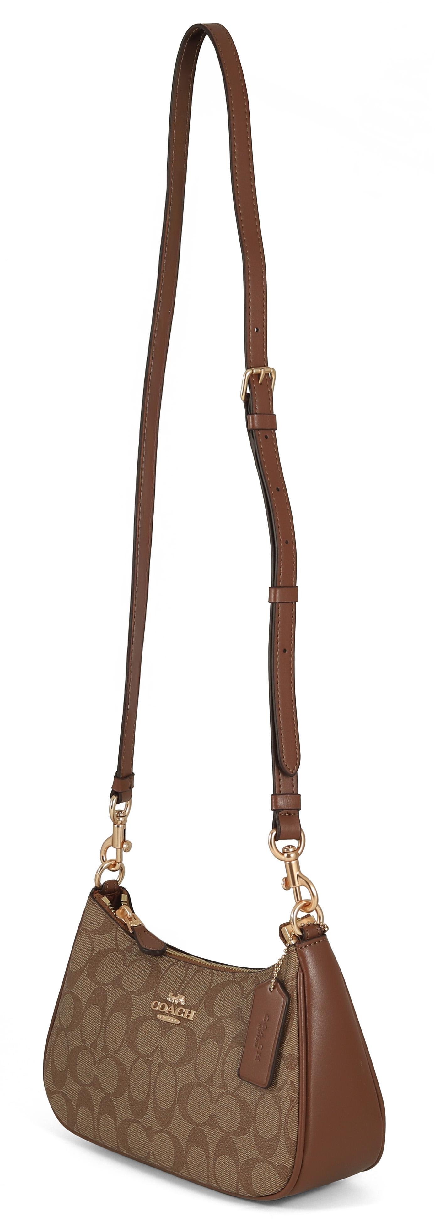 Сумка женская Coach Teri Shoulder Bag In Signature Canvas khaki/Brown - фото 3 Сумка женская Coach Teri Shoulder Bag In Signature Canvas khaki/Brown - фото 3