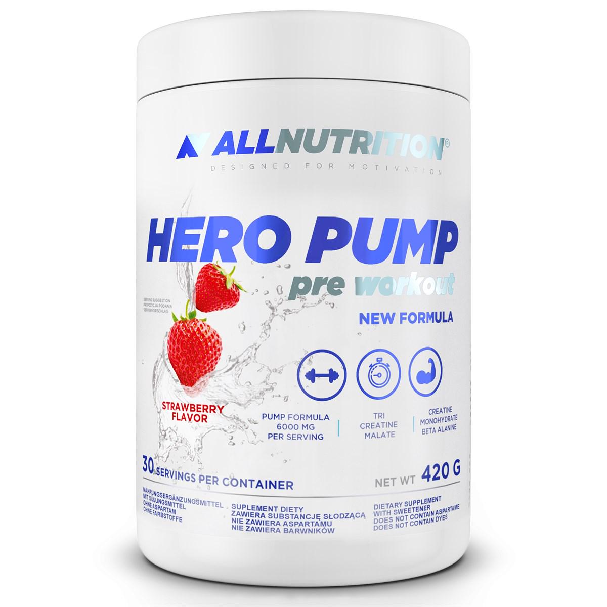 Комплекс до тренировки All Nutrition Hero Pump Pre Workout 420 г 30 порций Strawberry Комплекс до тренировки All Nutrition Hero Pump Pre Workout 420 г 30 порций Strawberry