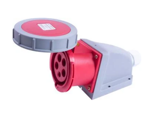 Силова розетка E.NEXT e.socket.125.32.67 3P+N+PE 32А 400 В стаціонарна IP67 Червоний (i082012)