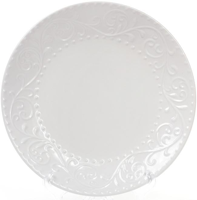Набор обеденных тарелок Leeds Ceramics Ø 27,5 см каменная керамика 6 шт. Белый (BD-931-190)