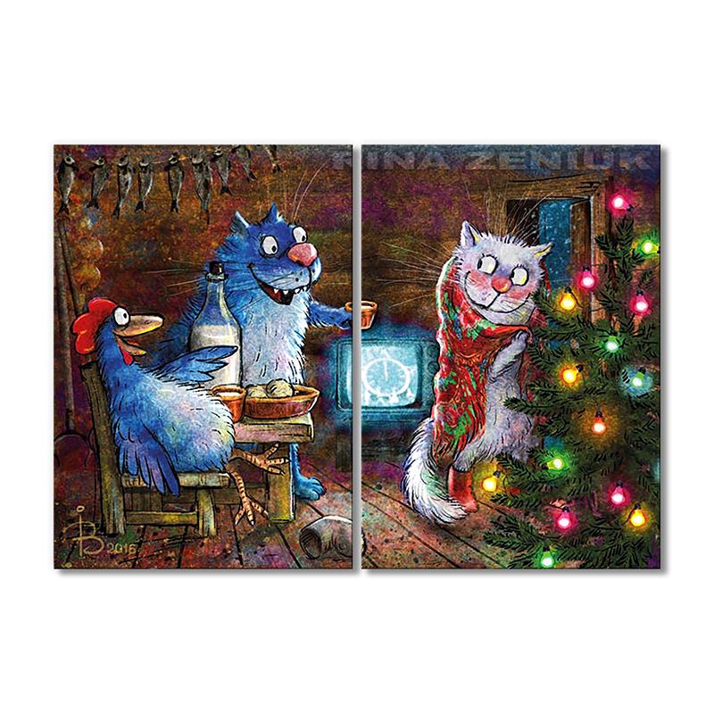 Модульна картина Запрошення зустріти Новий рік 2 модуля 120x180 см (_rinaz_20162225003) Модульна картина Запрошення зустріти Новий рік 2 модуля 120x180 см (_rinaz_20162225003)