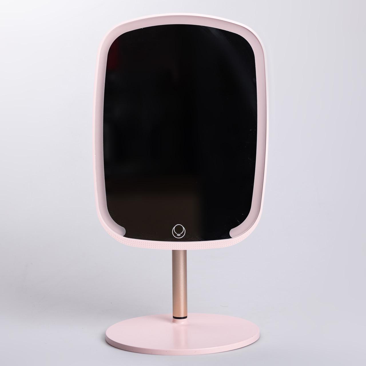 Дзеркало настільне з підсвічуванням для макіяжу на ніжці 23х18 см Рожевий (6884) - фото 3 Дзеркало настільне з підсвічуванням для макіяжу на ніжці 23х18 см Рожевий (6884) - фото 3