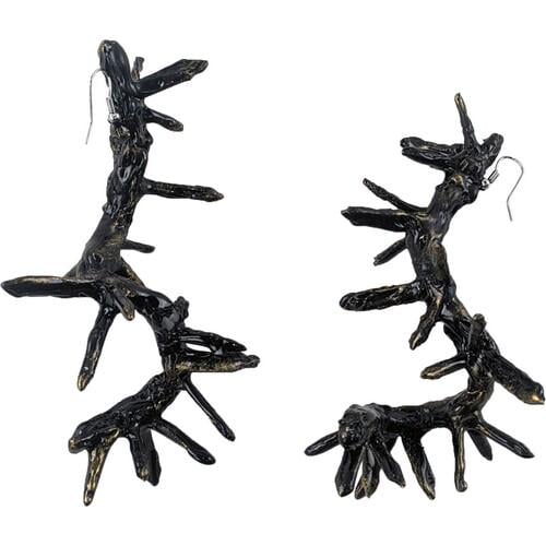 Серьги Терновые SETA Decor 23-505BLK-GL