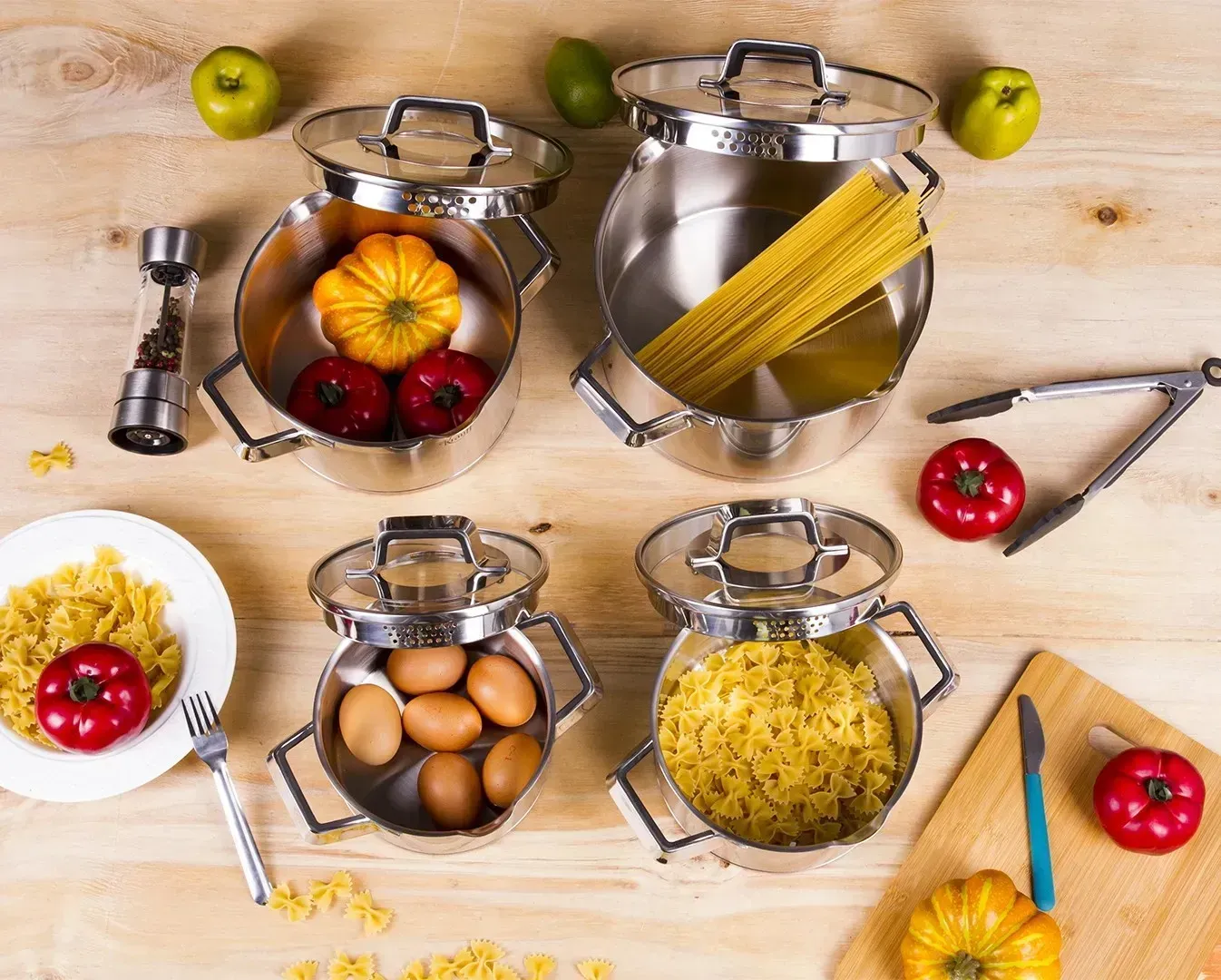 Набор кастрюль Krauff Moderne Schwarz со сковородой (55-333-411) - фото 7 Набор кастрюль Krauff Moderne Schwarz со сковородой (55-333-411) - фото 7