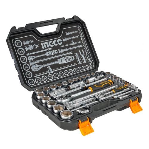 Набор головок торцевых INGCO INDUSTRIAL 1/4- 1/2" 44 пр. (26846502)