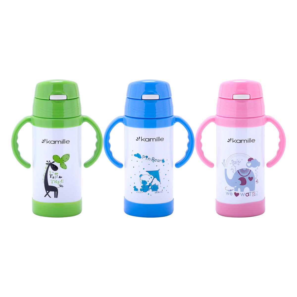 Термопляшка дитяча Kamille KM-2085 з нержавіючої сталі 350 мл Зелений (29-84-2085) - фото 2 Термопляшка дитяча Kamille KM-2085 з нержавіючої сталі 350 мл Зелений (29-84-2085) - фото 2