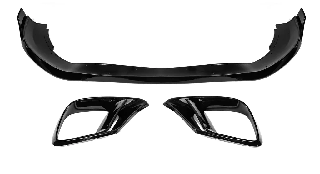 Накладка передня BRB GBT Lip для Mercedes S-сlass W222 пластик Чорний (26695989)