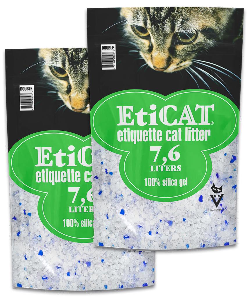Наповнювач для котячого туалету Eticat силікагелевий 7,6 л х 2 шт.