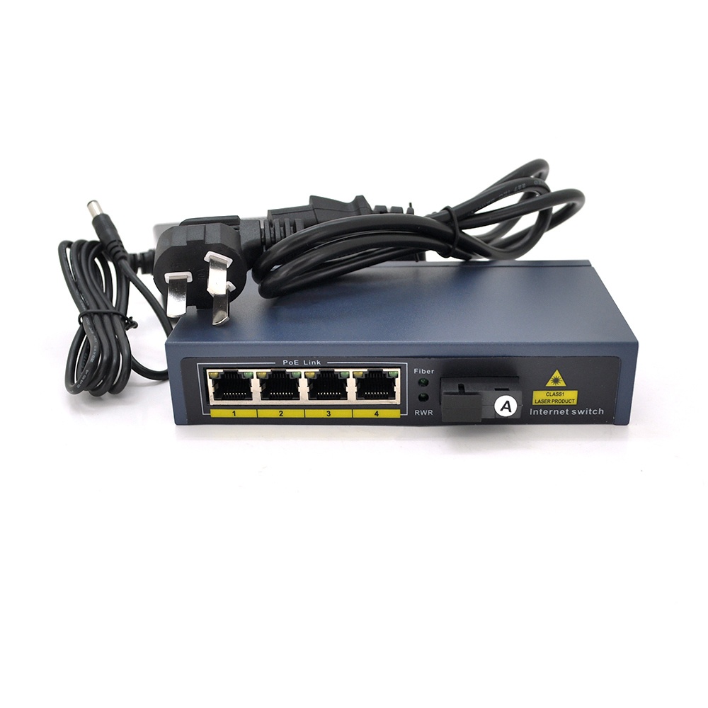 Комутатор VOLTRONIC BLY-1F4EP 48V 4 порти PoE +1 порт Ethernet FX 155 Мбіт/с (10859)