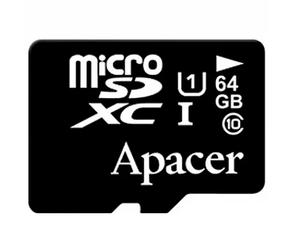Карта памяти microSDXC Apacer 64Gb Black