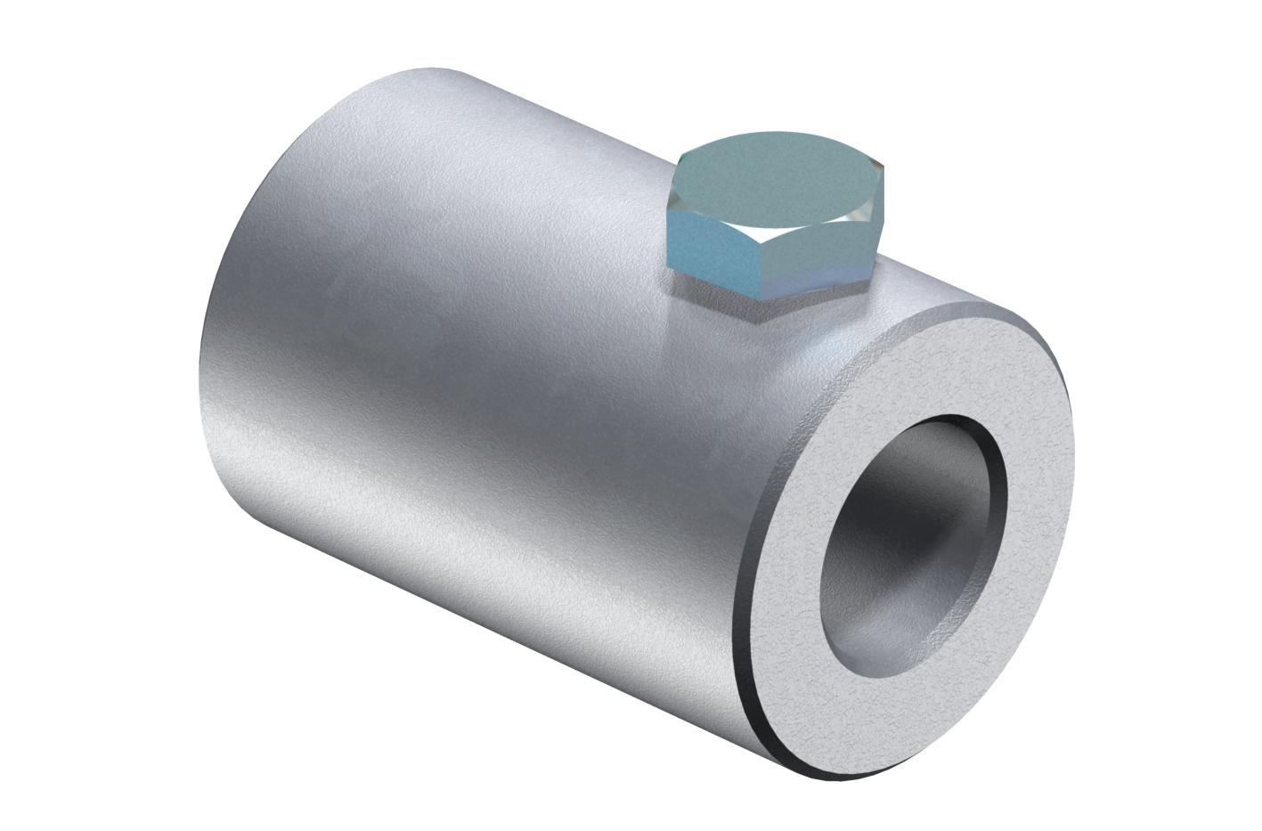 Соединитель OBO Bettermann 101 W-16 ø 16x60 мм для изоляционной штанги с винтами M10 алюминий (5408689)