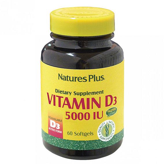 Витамин D Nature's Plus Vitamin D3 5000IU 60 Caps