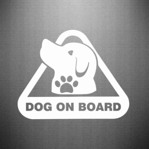 Наклейка Dog On Board 25x20,1 см Белый (21560660)