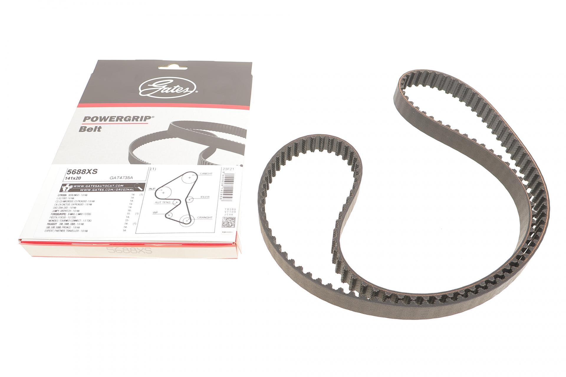 Ремінь ГРМ Citroen Berlingo/С3/С4/Jumpy 1.6 HDI 08-/Ford Focus/Fiesta/Mondeo 1.5TDCi 15- 141x20 5688XS GATES Ремінь ГРМ Citroen Berlingo/С3/С4/Jumpy 1.6 HDI 08-/Ford Focus/Fiesta/Mondeo 1.5TDCi 15- 141x20 5688XS GATES