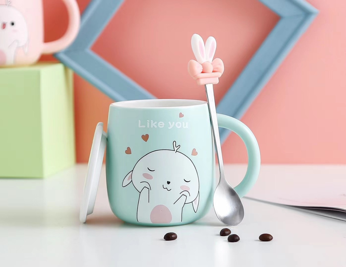 Чашка заварочная с ложкой Like You 6818 450 мл Бирюзовый (4361010) - фото 2 Чашка заварочная с ложкой Like You 6818 450 мл Бирюзовый (4361010) - фото 2