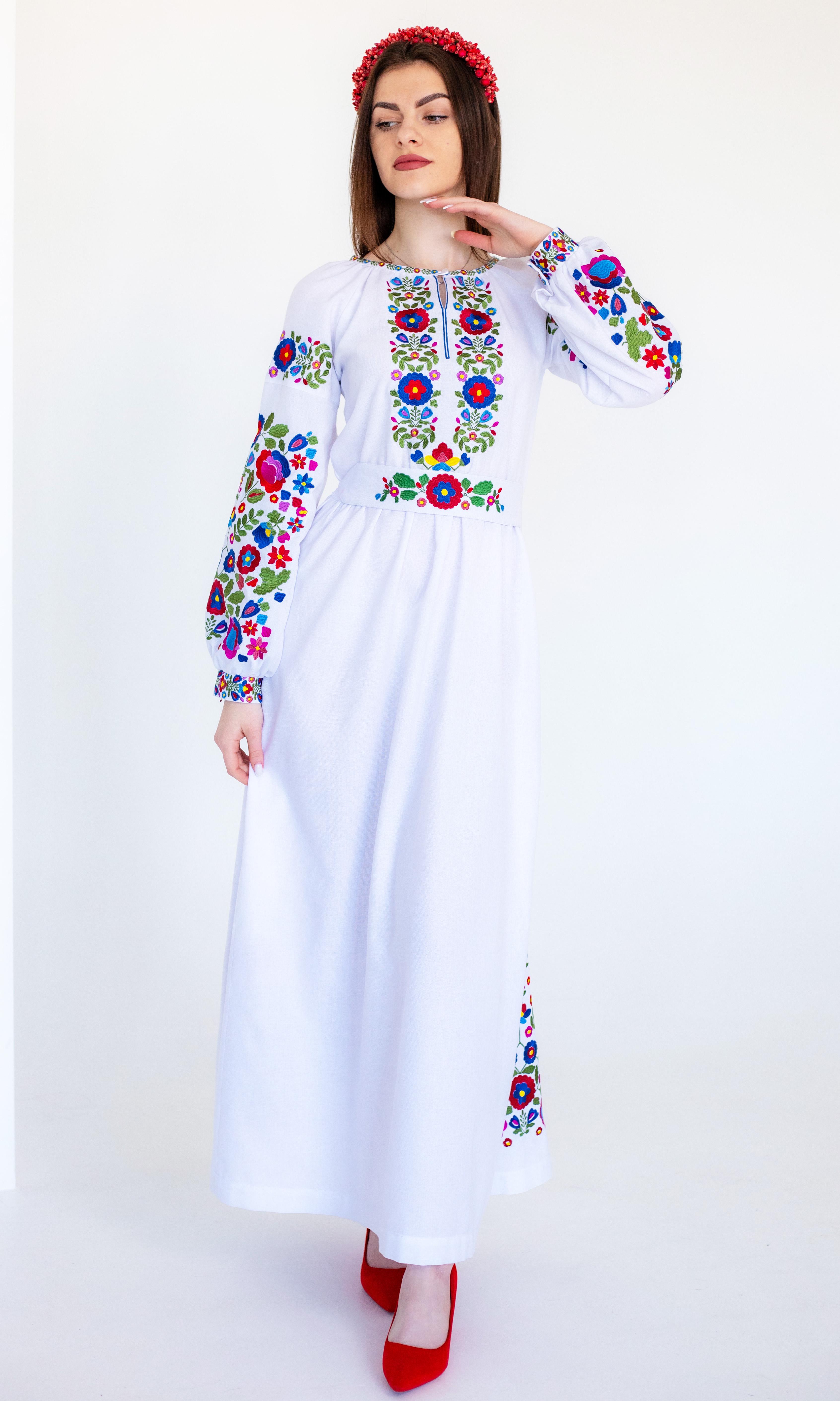 Сукня-вишиванка жіноча Вишиваночка р. 56 Білий (1280)