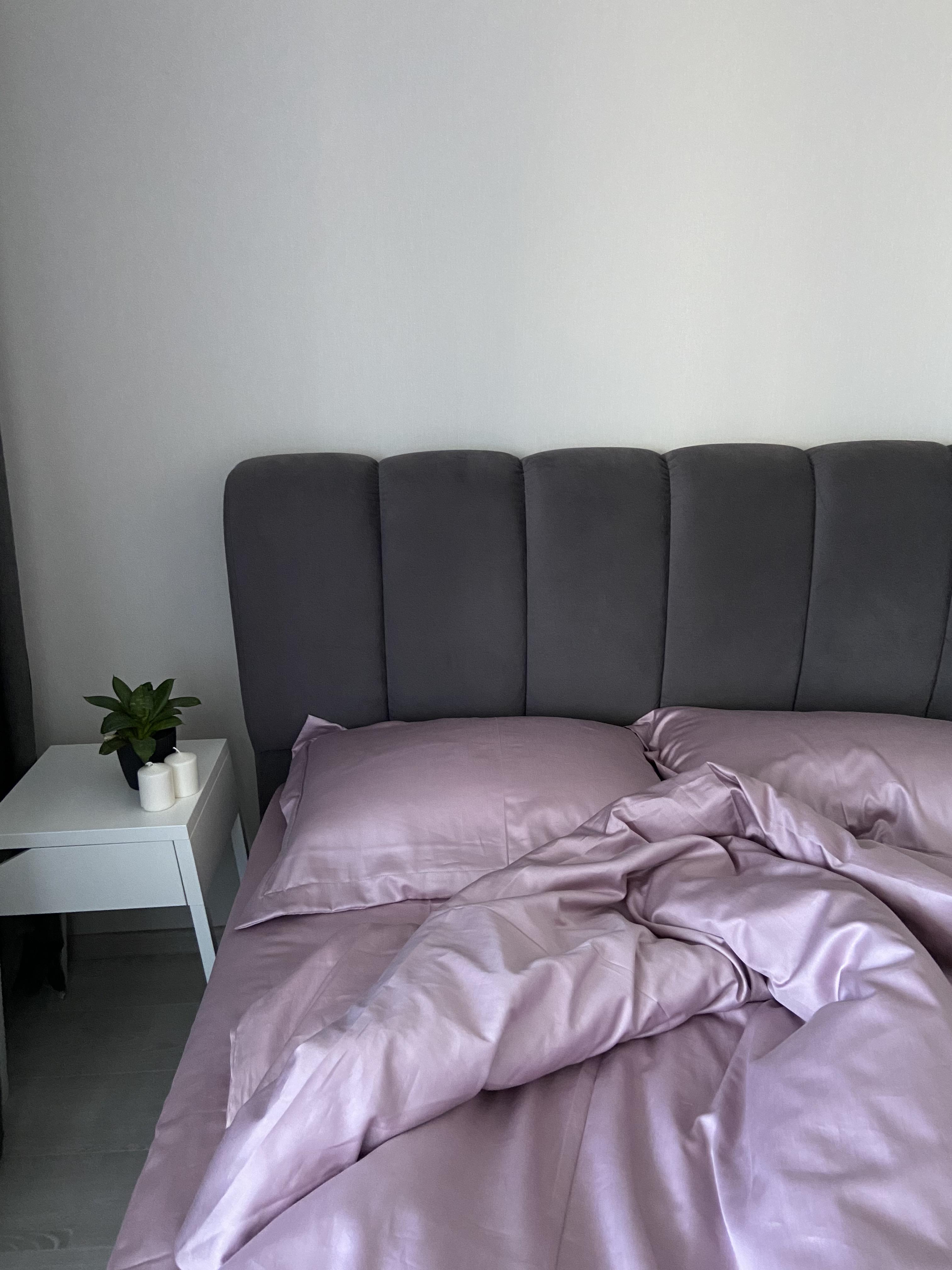 Комплект постільної білизни LILA Textil Home з преміум сатину полуторний Ліловий (11265303) - фото 8