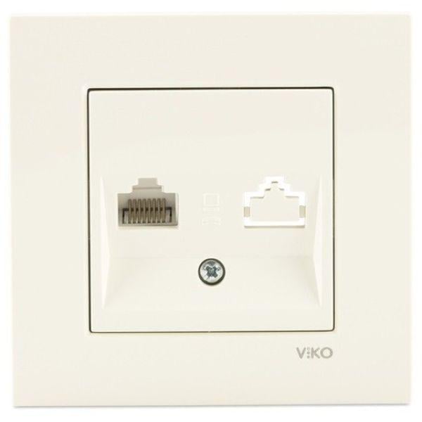 Розетка компьютерная VIKO Karre Крем (221131)