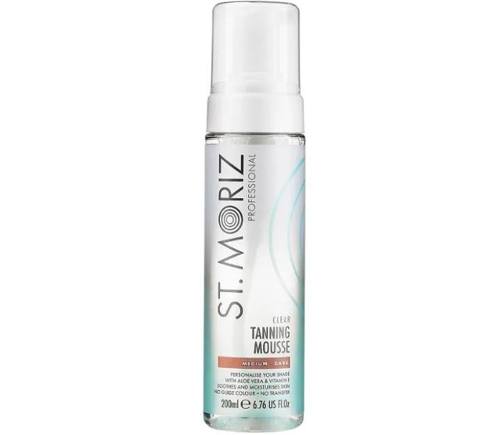 Мус-автозасмага Е St. Moriz Clear Tanning Mousse Professional Medium-Dark з алое вера та вітаміном 200 мл (STM4761) - фото 1