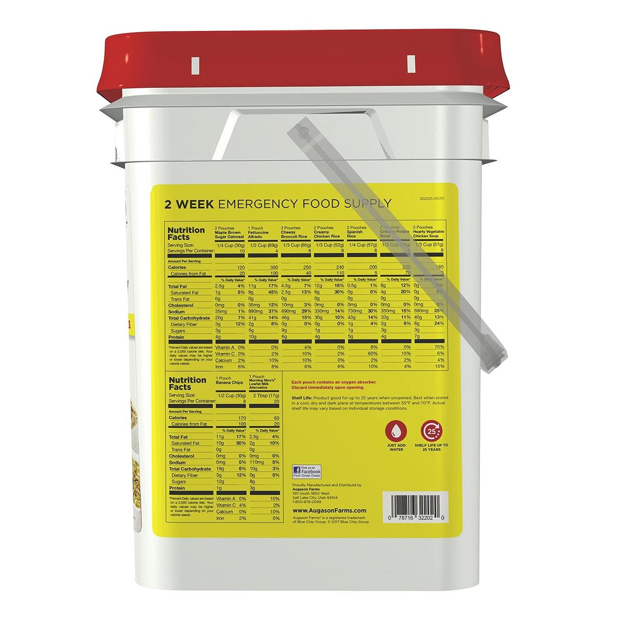 Сублимированный рацион питания Augason farms на 2 недели 140 порций (101073) - фото 2