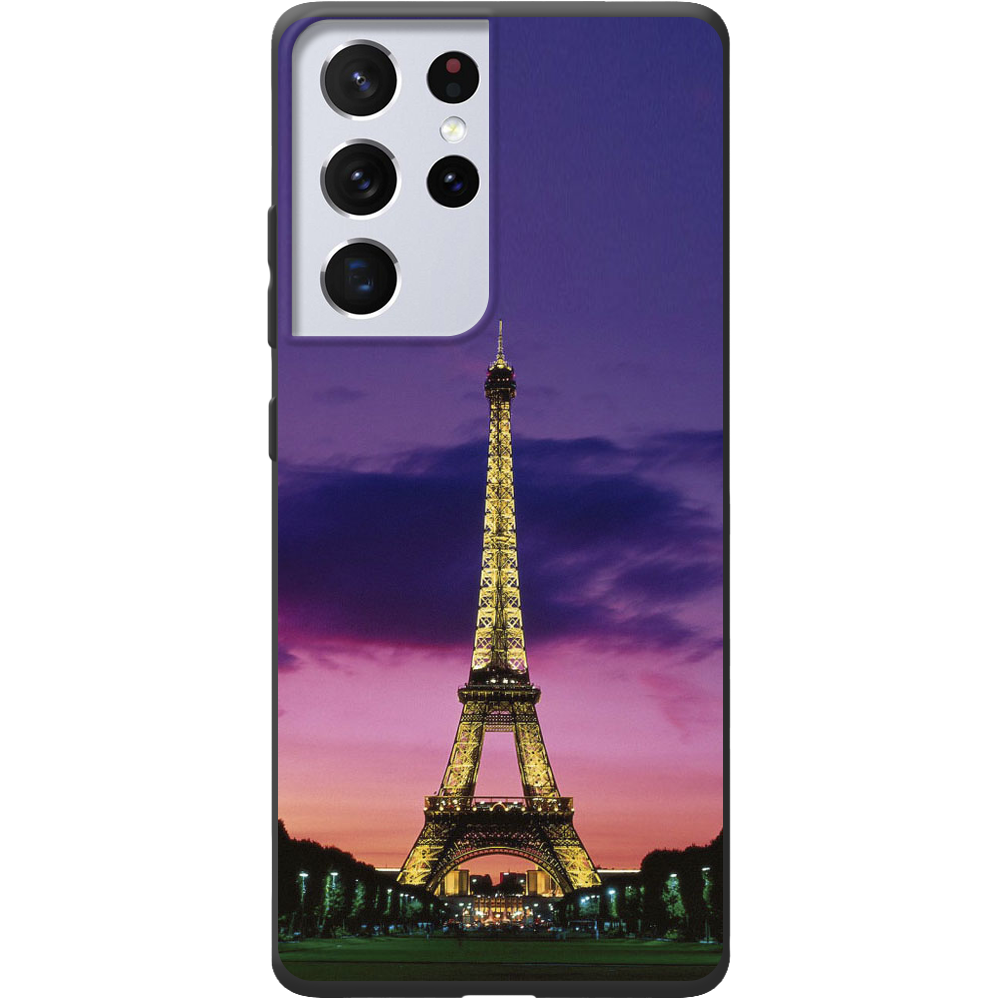 Чехол BoxFace Samsung G998 Galaxy S21 Ultra Полночь в Париже Черный силикон (41719-up964-42011)
