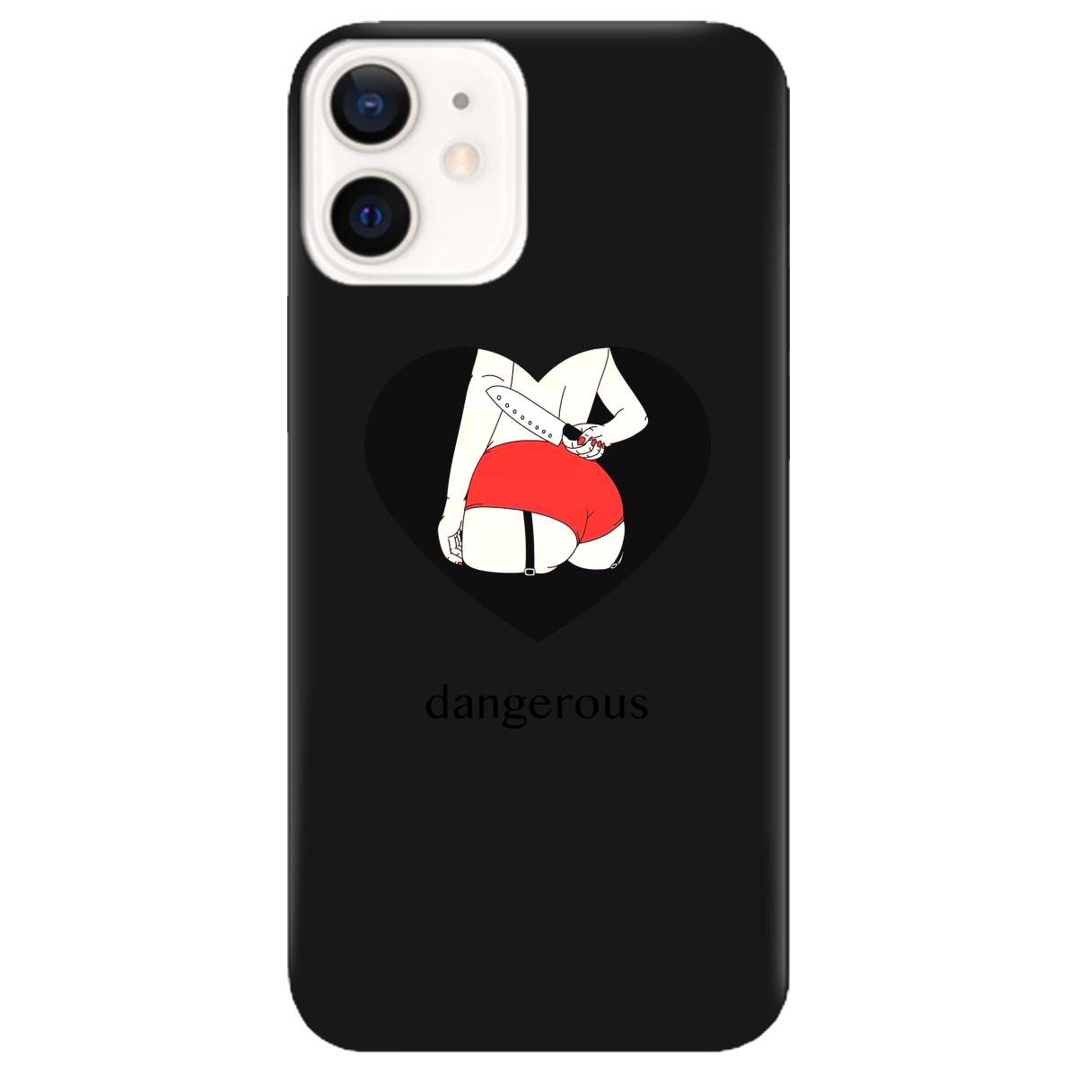 Силиконовый чехол Zorrov для Apple iPhone 12 Mini - Dangerous (14050050222088460)