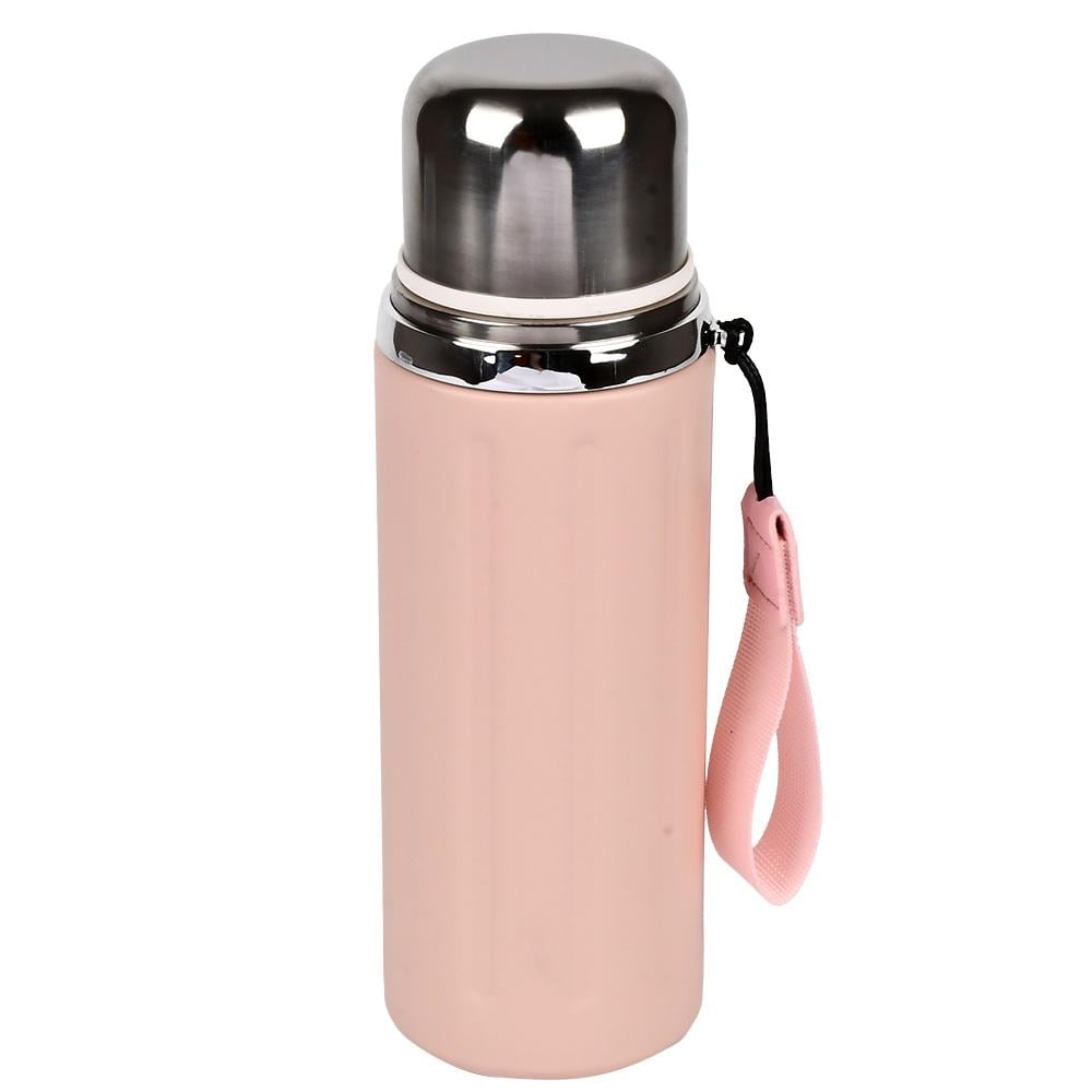 Термос з нержавіючої сталі з кришкою-чашкою 600 мл Pink (32844456)